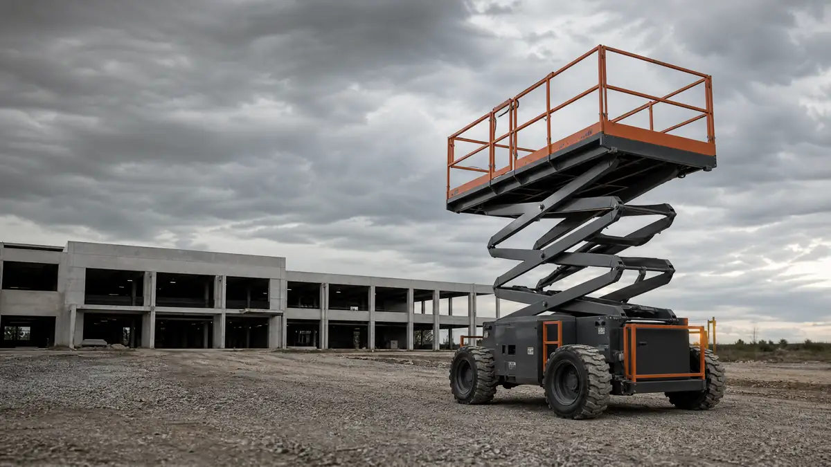 Rough Terrain Scissor Lifts jobsite access in Austin